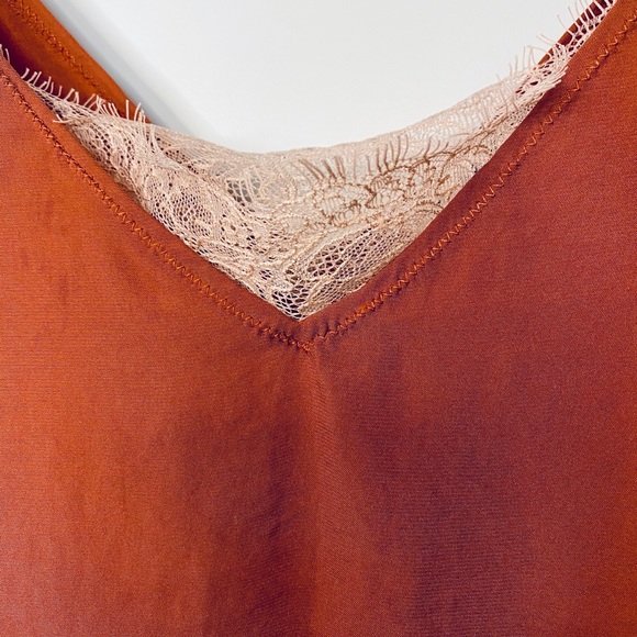FREE PEOPLE Deep V Bandeau Cami Top Rose - Picture 4 of 6